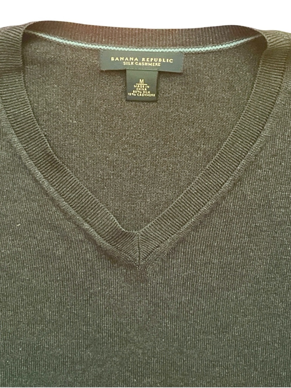 Banana Republic Navy Blue Lightweight Silk Cashmere Knit Sweater Mens Medium Unw